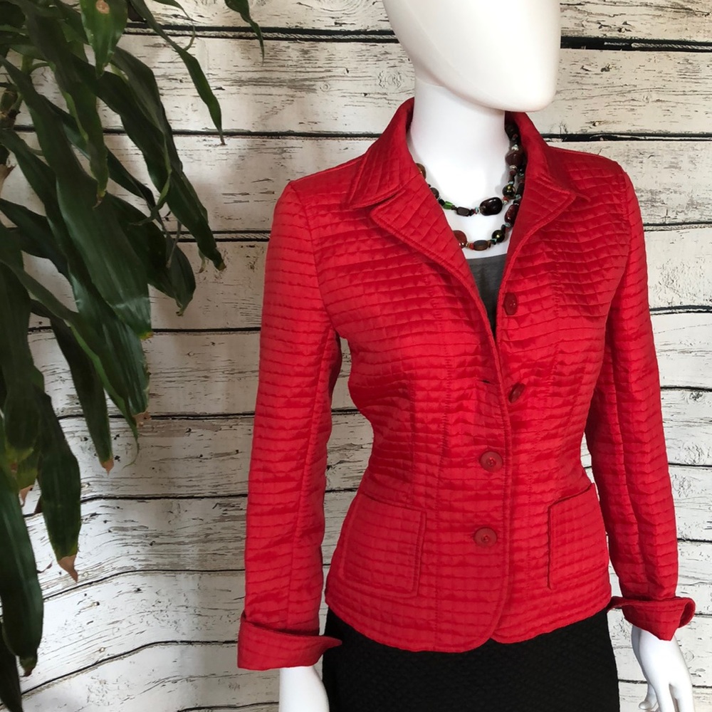 Harve Benard Red Lightweight Blazer